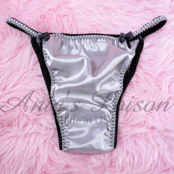 Ania's sissy Men's cheeky panties Brazilian Butt cut Satin lined front men's string bikini sz M - Image 2