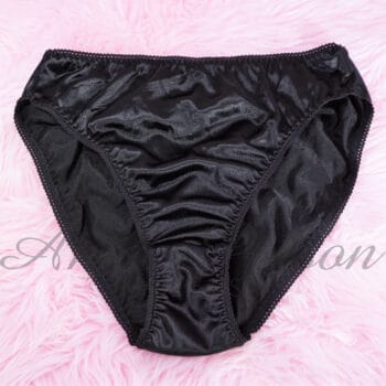 Ania's sissy 80s style Stretch Spandex Black HIGH LEG CUT Unisex full bikini sz L/XL - Image 2