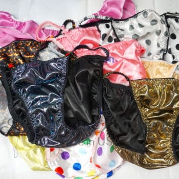 SECONDS LOT 10 Pieces WOMEN'S Sissy Satin Foil shiny Panties sz XXL
