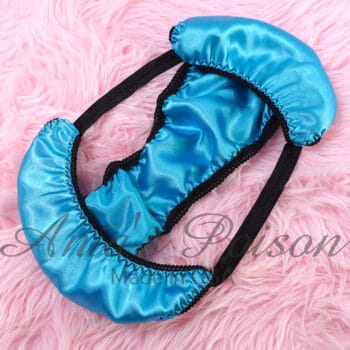 Ania's Sissy Brazilian Cut Panties Blue Satin front lined soft sides Cheeky Men's panties sz L/XL - Image 4