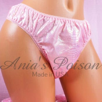 Ania's Spandex Sissy sparkle princess Brazilian cut scrunch butt full side Men's panties sz S - Image 2
