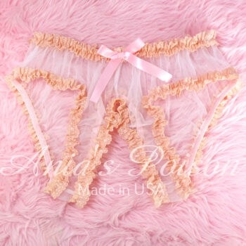 Ania's Sissy Nylon Fully Open frilly Lacy crotchless unisex humiliation panties One Size only - Image 5