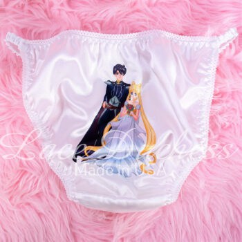 Ania's Sissy Satin Panties 4 Piece Lot Custom Printed string bikinis shiny wetlook women's panties sz 5 - Image 6