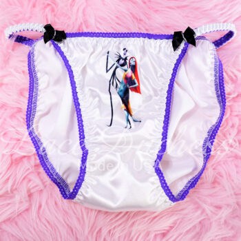 Ania's Sissy Satin Panties 4 Piece Lot Custom Printed string bikinis shiny wetlook women's panties sz 5 - Image 4