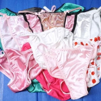 SECONDS LOT 10 Pieces WOMEN'S Sissy Satin Foil shiny Panties sz M/L
