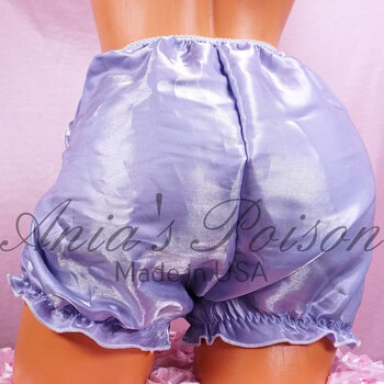 Ania's Sissy Lilac Satin full cut Bloomers tap pants super shiny wetlook panties sz L/XL - Image 2