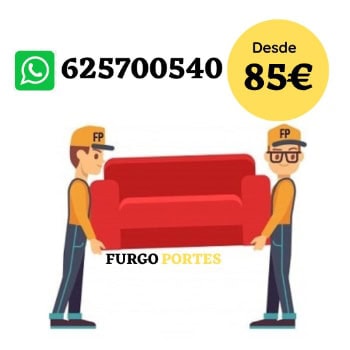 Portes y Pequeñas Mudanzas en Tres Cantos con carga y descarga 85 euros furgoportes