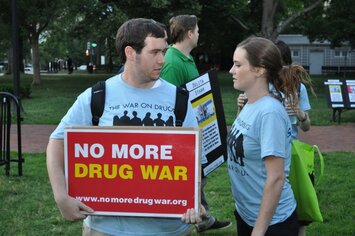 SSDP Staff Members on 40th Anniversary of War on Drugs Stephen and Stacia at the DC vigil for victims of the drug war