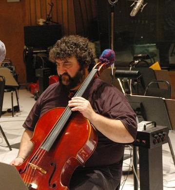 Armen Ksajikian, cellist, in studio