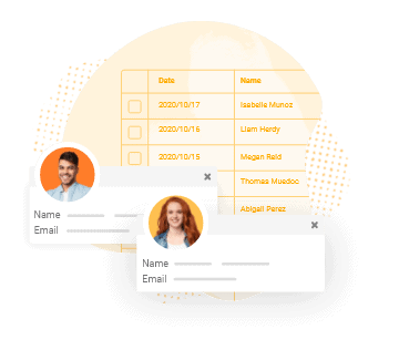 data table with nonprofit-related information