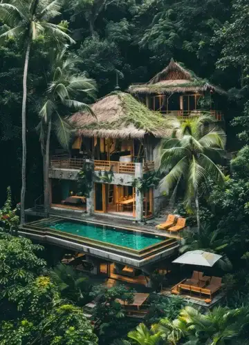 Villa Private Pool di Ubud yang Dikelilingi Hamparan Sawah