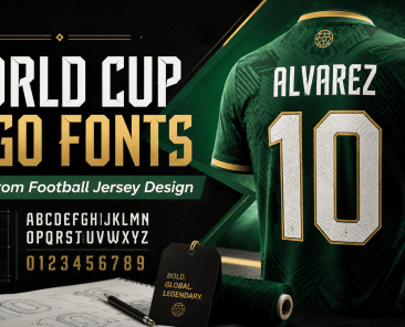 World Cup Logo Fonts for Custom Football Jersey Design
