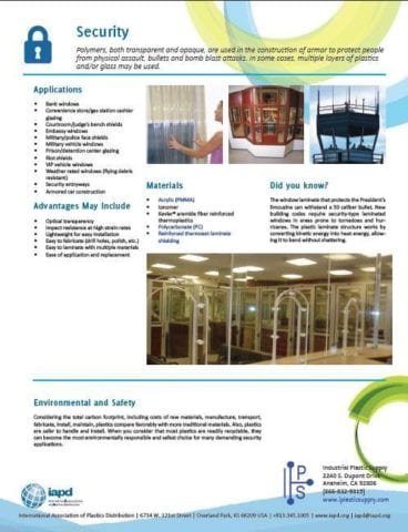 Performance Plastics in Security Applications