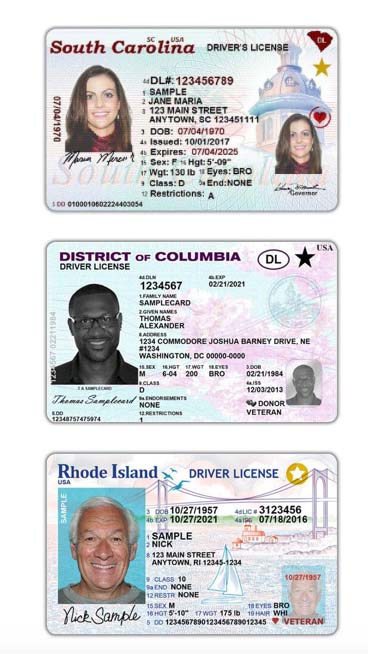 REAL ID examples