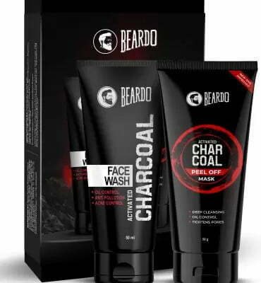 BEARDO Charcoal Face Wash, 50 ml and Charcoal Peel Off Mask, 50 ml Gift Set Kit (Pack of 2)  (2 Items in the set)