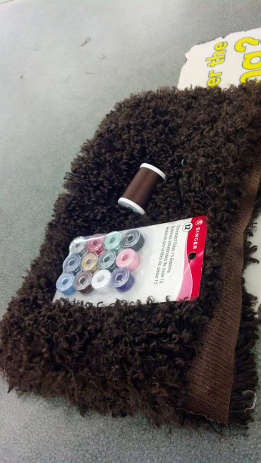 This weekend has been an indoor weekend, James bought some fabric to learn how to sew, he’s going to start by making MiniMiller a teddy bear!
