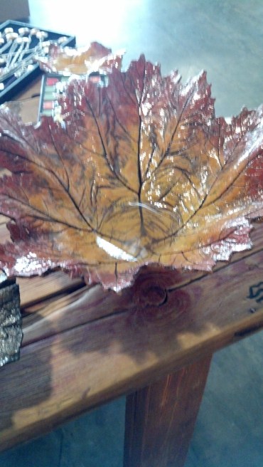 Today I went to the art co-op with Becca and we saw these leaves, I think they are SO cool, I took some pictures :) this one was about 18″-20″ across