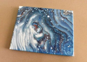 cloud acrylic pour painting