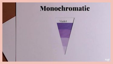 monochromatic color scheme on color wheel, violets