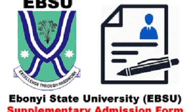 EBSU Supplementary Admission Form - How To Purchase