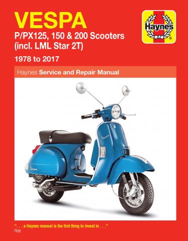 Buch Reparaturanleitung Vespa P/PX 125, 150 & 200 Scooters (including T5) 1978 to 1995 123cc 150cc 198cc Owners Workshop Manual
