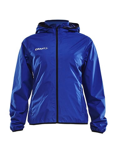 Lightweight rain jacket with taped seams for training in wet conditions. Mesh lining provides efficient moisture transport and soft touch against skin. Removable hood. Rain Jacket is a good addition for every occasion