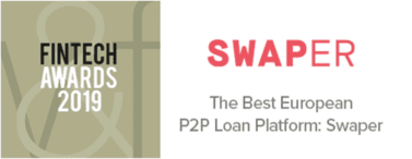 Swaper Award as the best P2P European Loan Platform 2019