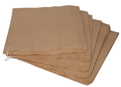 Strung Brown Counter Bags 10" x 10" (x1000)