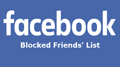 Blocked list of Facebook Friends in FB