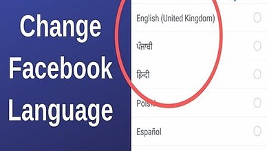 Facebook Language Setting