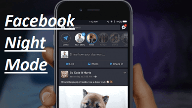 Dark Mode for Night in Facebook Settings