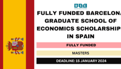 Barcelona Graduate School of Economics Scholarships 2024
