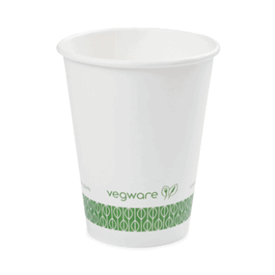 12oz Vegware Single Wall White Compostable Cup (x1000)