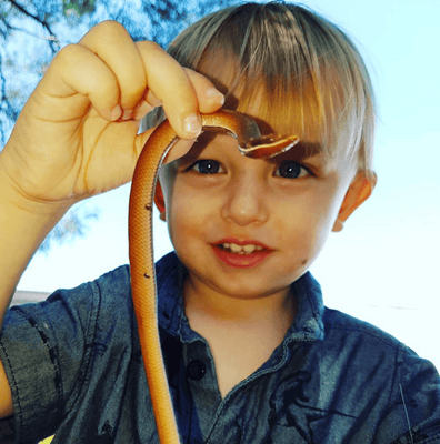 Two Year Old Boy Catches Snakes Alive