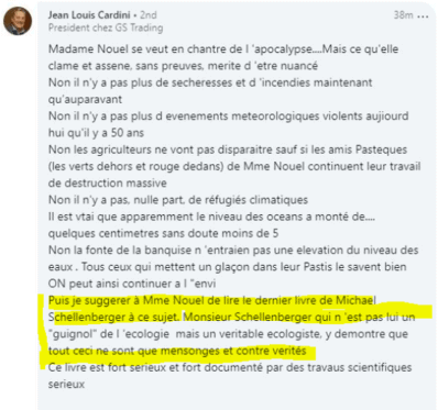 Un climatosceptique, allant à l'encontre du GIEC