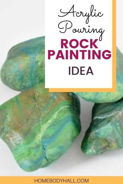 Acrylic Pouring Rock Painting Idea