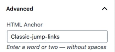 making anchor links