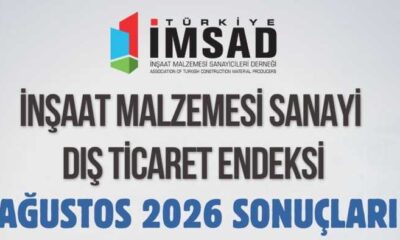 İnşaat malzemesi sanayisi ağustos ayında 1,75 milyar dolar dış ticaret fazlası verdi