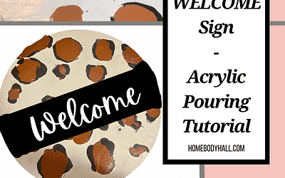 Leopard Pour Art Welcome Sign: Perfect Craft Project for Beginners!