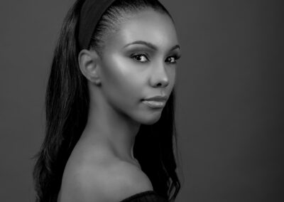 black and white portrait