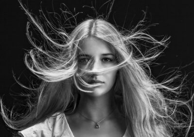 black and white portrait