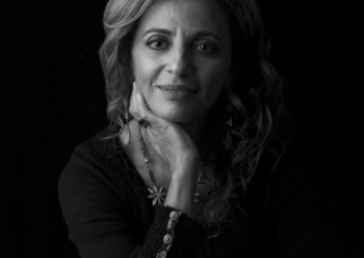 black and white portrait