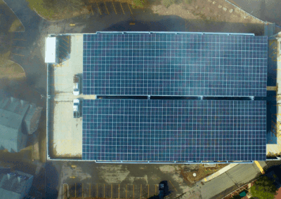 Endicott College Solar Parking Garage Above