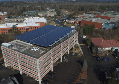 Endicott College Solar Parking Garage Drone