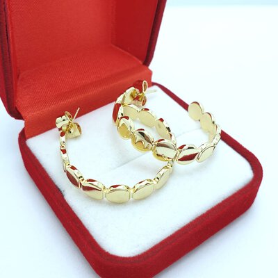 Cercei placati cu aur galben 14k
