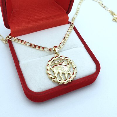 Pandantiv ZODIE placat cu aur galben 14k + lant - imagine 9