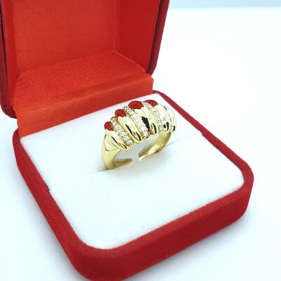 Inel placat cu aur galben 14K