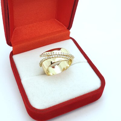 Inel placat cu aur galben 14K
