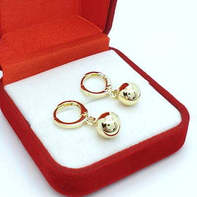 Cercei placati cu aur galben de 14k
