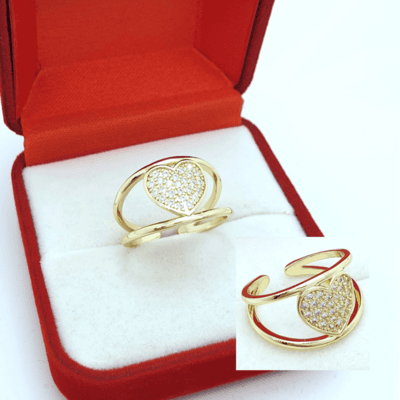 Inel placat cu aur galben 14K